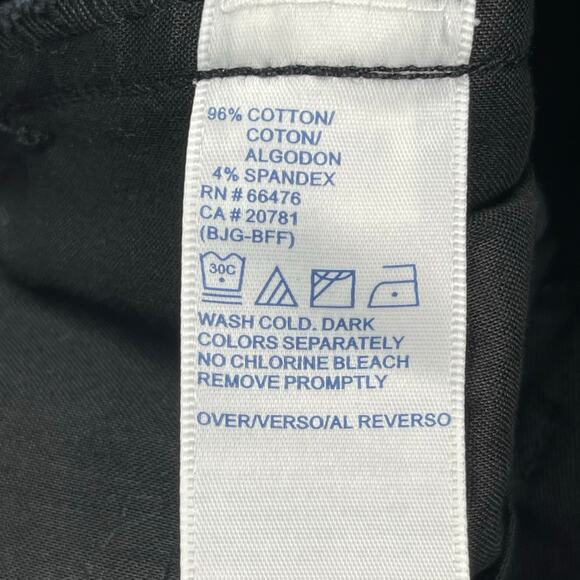 Tommy Hilfiger Dress Pants Womens 22 Black Cotton Stretch Hipster Straight Leg - Picture 5 of 9